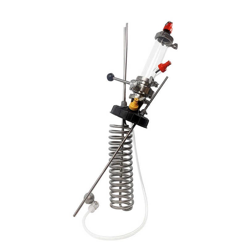 Bộ dry hop van bướm inox 2 inch kèm ống cắm nhiệt và ống xoắn làm lạnh