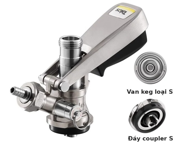 Đầu nối keg (coupler) Talos loại A · loại S