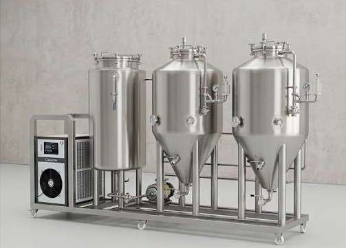 Hệ tank lên men 200L (áo glycol + máy lạnh)