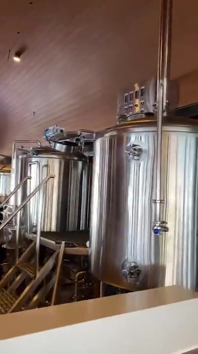 Hệ thống nấu bia 500L/mẻ trọn bộ (3 nồi · 4 tank 500L)