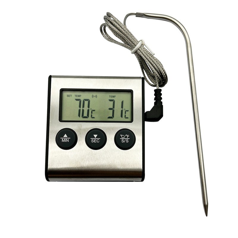 Digital probe thermometer with timer