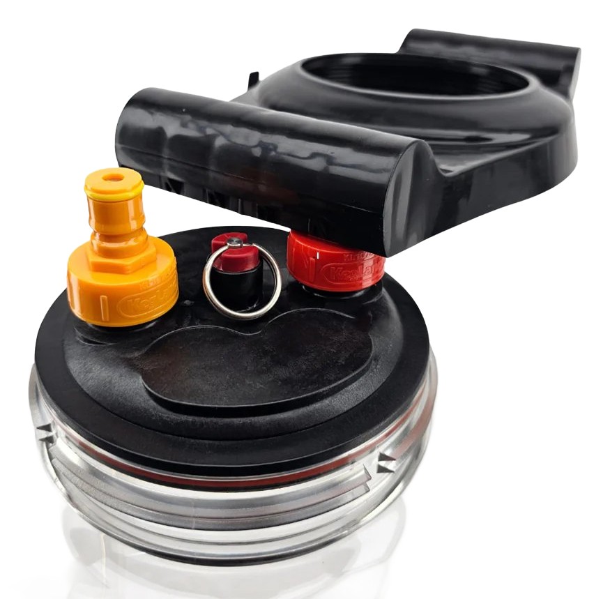 Thùng lên men PET chịu áp 30L · 60L (đáy tròn, đế lục giác)