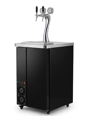 Two-keg draft beer cabinet