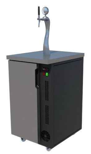 Tủ bia tươi 2 keg có trụ rót