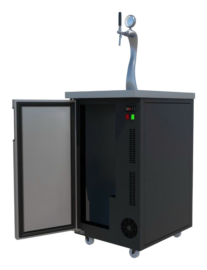 Tủ bia tươi 2 keg có trụ rót
