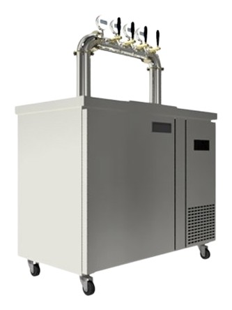 Quầy tủ bia tươi inox 4 – 12 keg