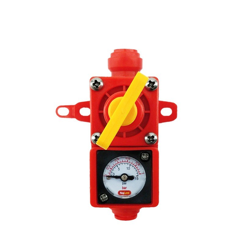 Spunding valve kit (adjustable relief + gauge · ball lock)