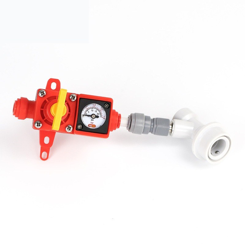Spunding valve kit (adjustable relief + gauge · ball lock)
